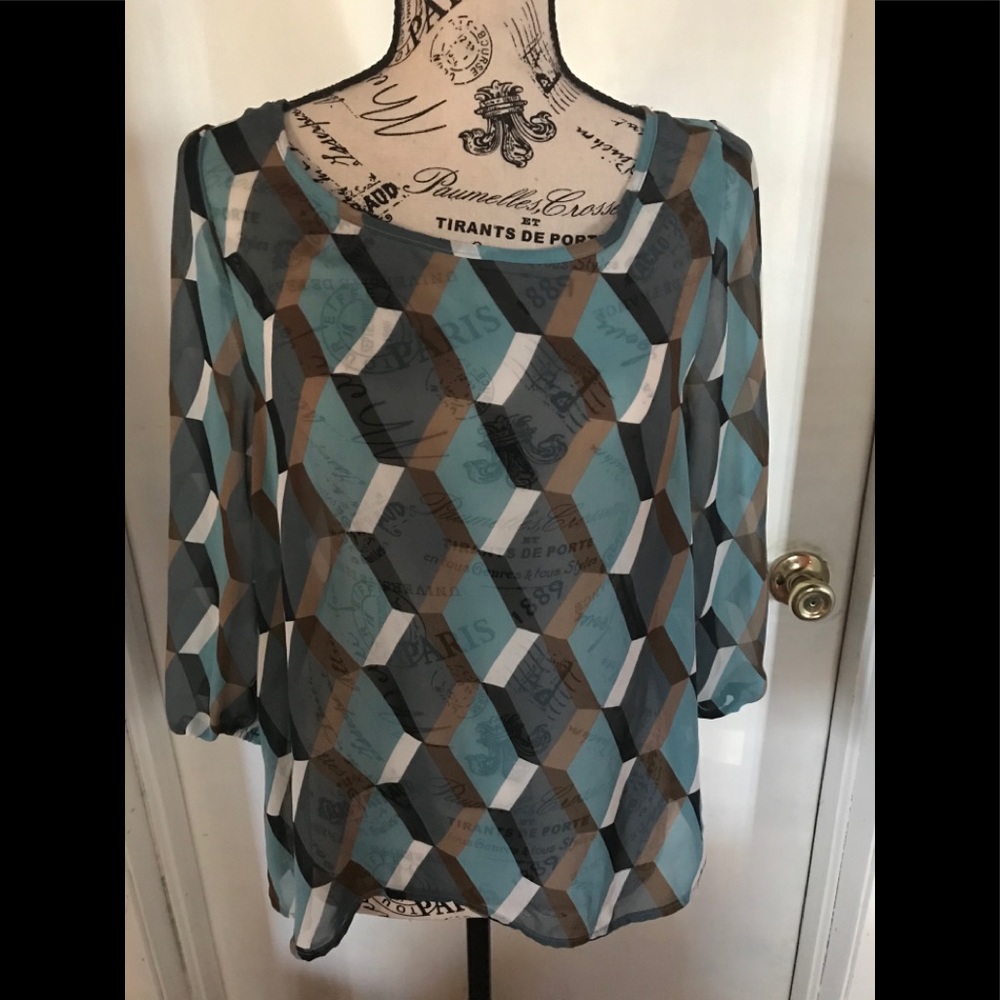 Sheer flowy blouse
